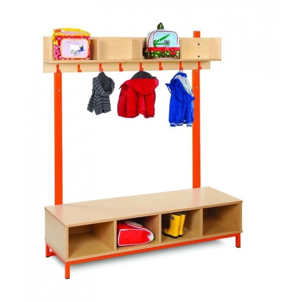 Supporting image for Candy Colours Cloakroom - Top with 4 Open Compartments & 8 Hooks