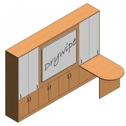 Supporting image for Workshape Flush-front ilearn Teacher Wall with Teacher Desk - L3200mm