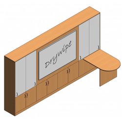 Supporting image for Workshape Flush-front ilearn Teacher Wall with Teacher Desk - L4100mm