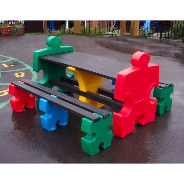 Supporting image for YJTB8 - Jigsaw Bench 8 Seater