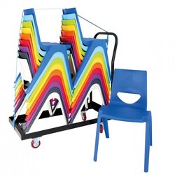 Supporting image for Chevron Chair Trolley - 30 Chairs