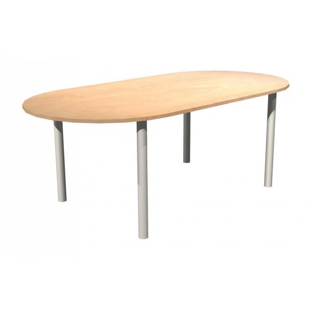 Supporting image for Alpine Essentials D-End Meeting & Conference Tables - Pole Leg