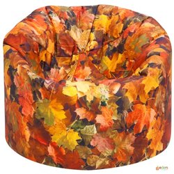 Supporting image for Nature Print Bean Bag - Autumn Leaves