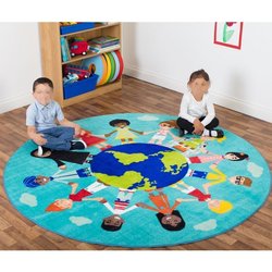 Supporting image for Primary World Multicultural Activity Rug - NEW Teal Colour!