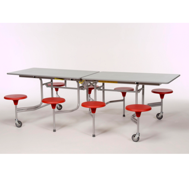 Supporting image for Y360600 - Folding Rectangular Table with 8 Stools - H690