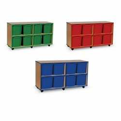 Supporting image for Coloured Edge Storage - 8 Jumbo Tray Storage Unit