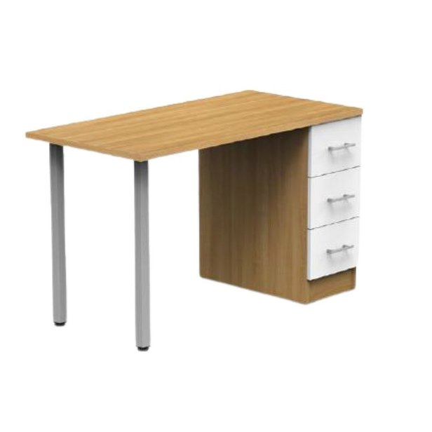 Supporting image for Pole Leg Pedestal Desk - W1000mm