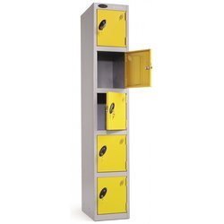 Supporting image for Y16206 - Lockers - Five Compartment - W305 x D305 x H1780