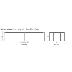 Supporting image for Y660314 - Wexford Rectangular Meeting Table - W2400 x L1200mm - image #3