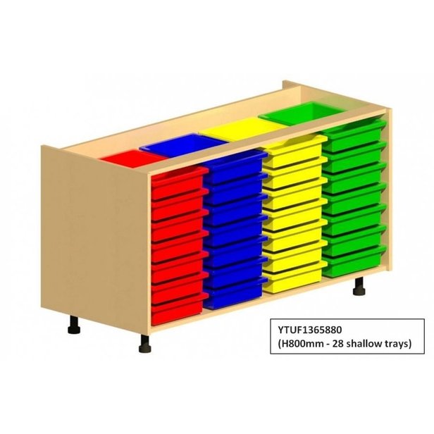 Supporting image for Workshape Fitted 1360 4 Column Tray Unit - image #3