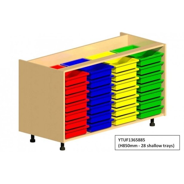 Supporting image for Workshape Fitted 1360 4 Column Tray Unit - image #4